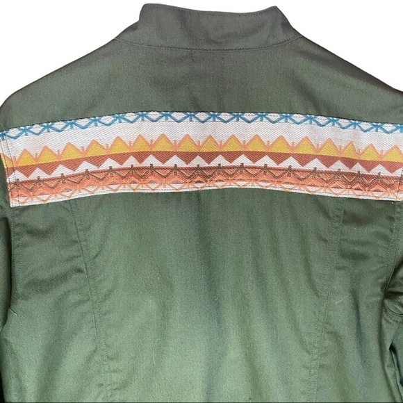 Jaefield Men’s Green Jacket With Graphic Design New With Tags Size Medium - Picture 5 of 6